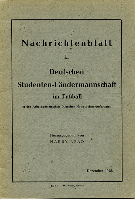 German Students Football 1948 Report