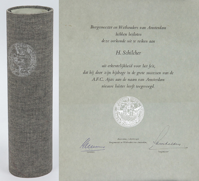 Ajax Amsterdam 1972 Diploma Eurocup