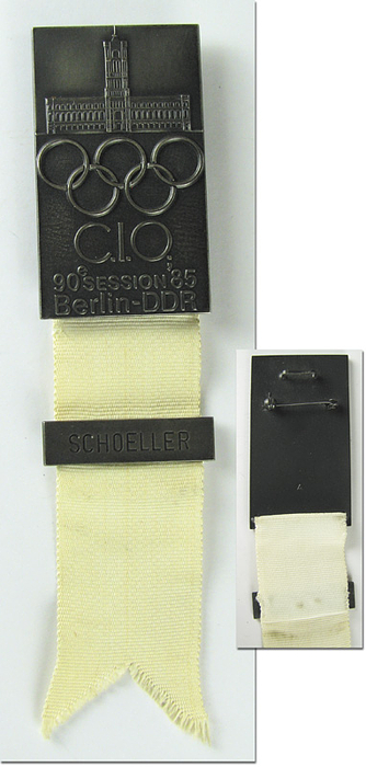IOC-Session 1985 Official Participation badge