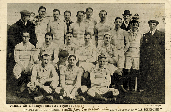 Postcard football Racing Club Paris 1911