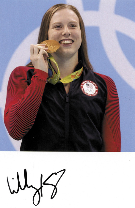 Sorry, no english description is available. ... Olympic Games 2020 2024 Autograph swimming USA -  Condition: A.....Auf Foto kaum zu bekommen!.