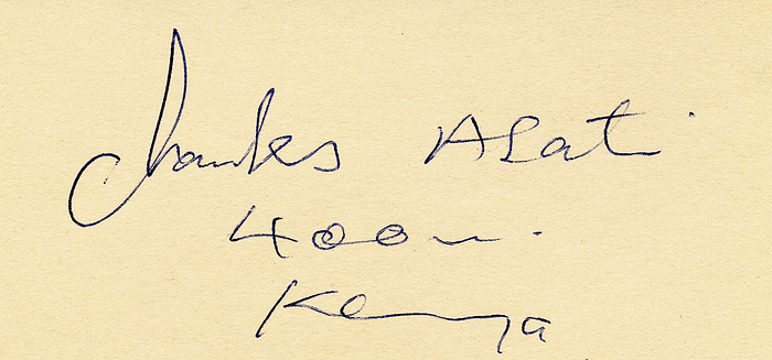 Olympic Games 1972 Autograph Athletics Kenya