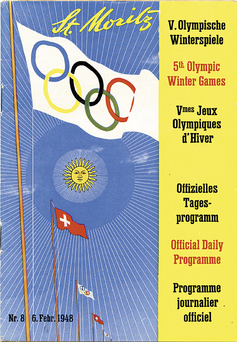 Olympic Winter Games 1948. Daily Programm St.Mori