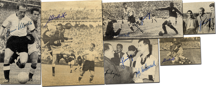 World  Cup 1954 + 1958 Germany Autographs