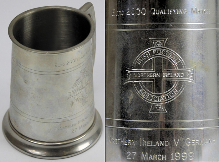 Tankard Football match Germany v Northern Ireland