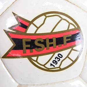 Football match Ball 2001 Germany v Albania - Original match ball from the international match between Albania and Germany (0:2) on June 6, 2001, in Tirana. A qualifying match for the 2002 FIFA World Cup. The leather ball is "Tramondi F.SH.F. 1930." Handwritten by the referee, plus original signatures by the assistant referees. With play wear. Condition: AAA --The ball comes from the collection of the French referee of this match, Gilles Veissiere. Condition: A-B - Bild 9