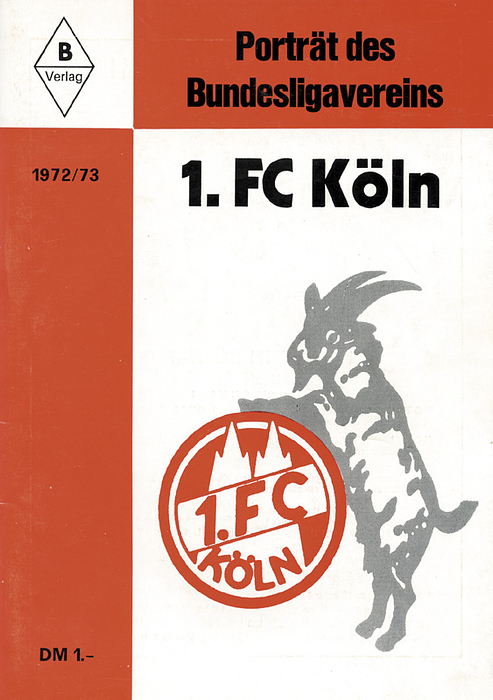 Köln, 1.FC - Basteck  | Porträt des Bundesligavereins 1.FC Köln 1972/73.