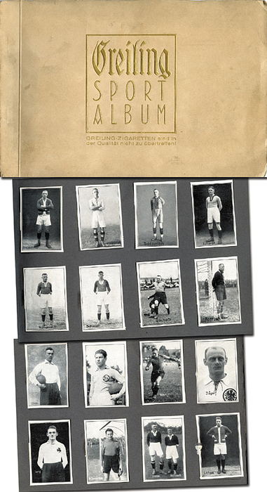 Sammelbilder-Greiling  | Sport Album. Mit 208 verschiedenen S/W-Sammelbildern aus den Sport-Serien  (3,8x5,6 cm Bildgröße). Nur Fußballbilder!.