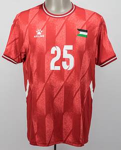 Palästina - Trikot Asien Cup 2023  | Original match worn Spielertrikot von Palästina mit der Rückennummer 25. Getragen von Samer Jondi (wurde in der 90. Minute eingewechselt) am 18.01.2024 im Gruppenspiel des AFC Asien Cup gegen die Vereinigten Arabischen Emirate. Palestina - VAE 1:1. Der Asien Cup 2023 wurde vom 14. bis zum 23 Januar 2024 ausgetragen. Status:AAA. - Bild 2