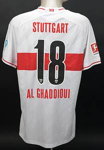 Original match worn Spielertrikot vom VfB Stuttgart mit der Rückennummer 18. Getragen von Hamadi Al Ghaddiou in einem Spiel der Fußball Bundesliga in der Saison 2020/2021. Status:ABC. - Bild 3