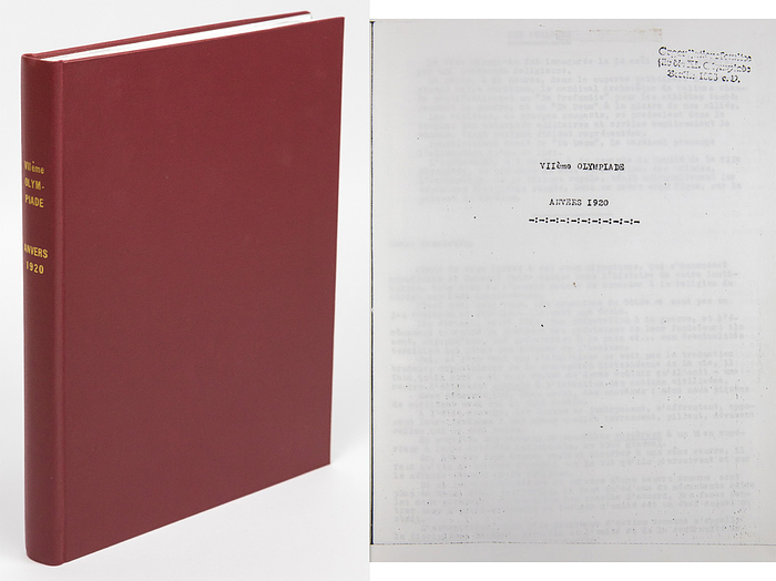 Official Report 1920  | Rapport Officiel des Jeux de la VIIème Olympiade Anvers 1920. Reprint der Version von 1964.