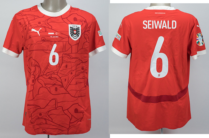 UEFA Euro 2024 match worn football shirt Austria