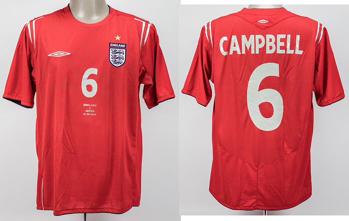 match worn football shirt England 2004