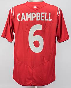 Original match worn Spielertrikot von England mit der Rückennummer 6. Getragen von Sol Campbell am 01.06.2004 im Freundschaftsspiel gegen Japan. England - Japan 1:1. Trikot ist ungewaschen. AAC. - Bild 3