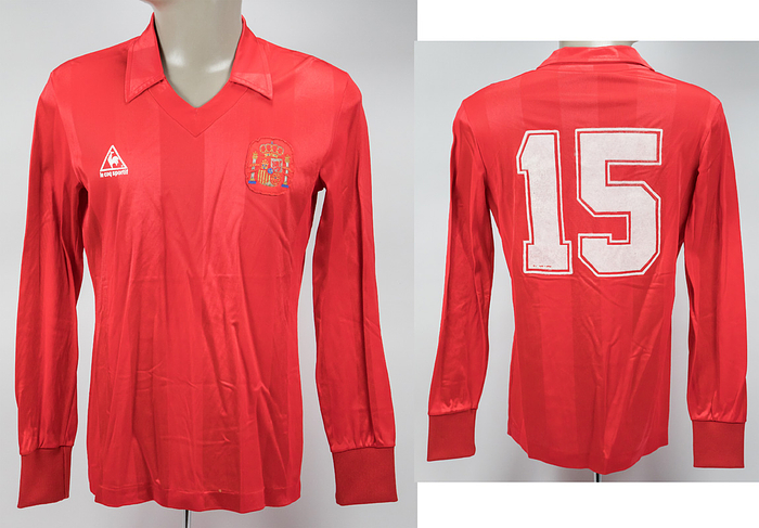 World Cup 1986 match worn football shirt Spain
