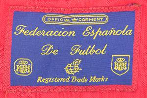 Original match worn Spielertrikot von Spanien mit der Rückennummer 9. Getragen von Juan Antonio Pizzi in einem Spiel für die spanische Fußball Nationalmannschaft 1994. Status:ABC. - Bild 6