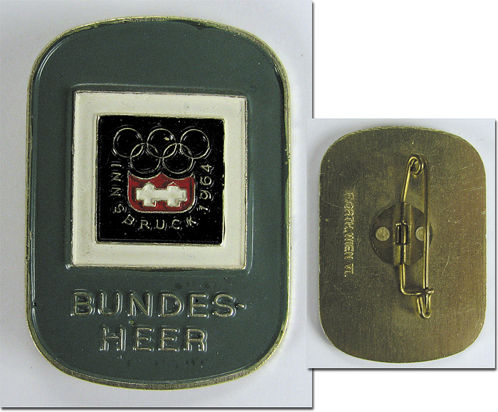 Olympic Winter Games 1964. Participation badge