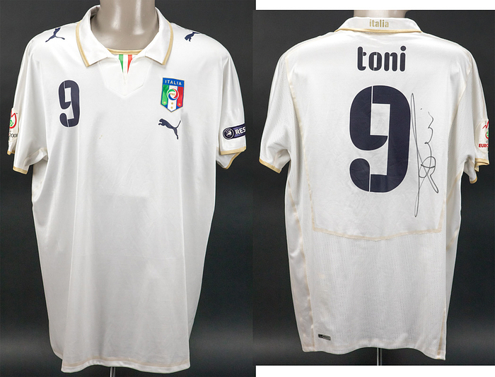 UEFA Euro 2008 match worn football shirt Italy