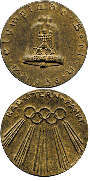Participation medal Olympic Games 1936. Cycling