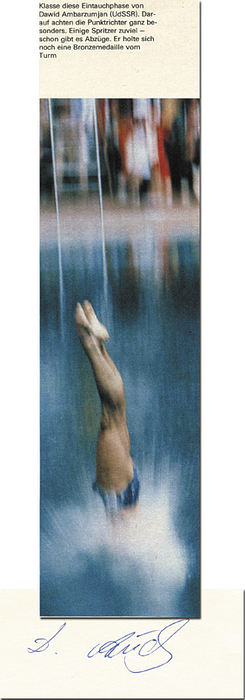 Olympic Games 1980  Autograph diving USSR