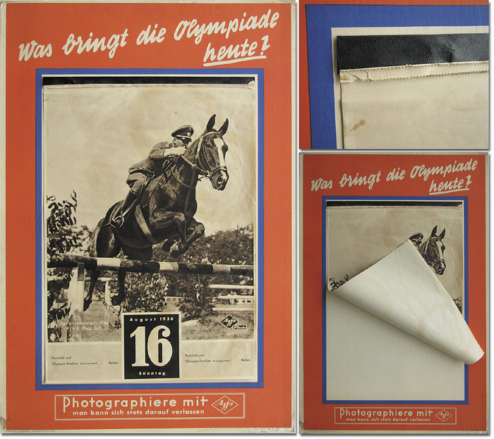 Poster picture calendar Olympic Games 1936 90x62