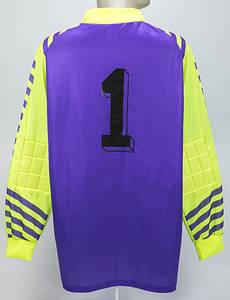 Original match worn Torwart-Trikot von Österreich mit der Rückennummer 1. Getragen von Klaus Lindenberger in einem Spiel der Fußball Weltmeisterschaft 1990 in Italien. Status:ABC. - Bild 3