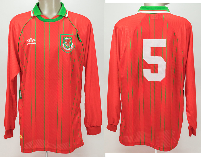 UEFA EURO 1996 match worn football shirt Wales