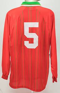 Original match worn Spielertrikot von Wales mit der Rückennummer 5. Getragen von Andy Melville in einem Qualifikationsspiel zur Fußball Europameisterschaft 1996 in England. Tauschtrikot. Status:ABB. - Bild 3
