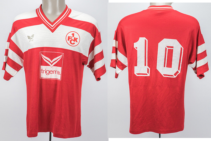 match worn football shirt Kaiserslautern 1987/88