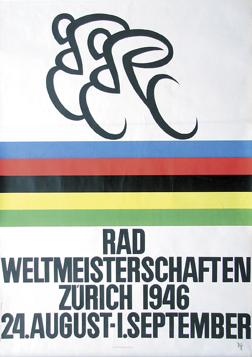 Rad Weltmeisterschaften Zürich 1946  24.August - 1.September. 128x90 cm.
