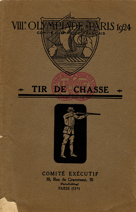 Regulations 1924  | VIIIth Olympiad Paris 1924. Tir de Chasse. Programmes et Régles générales.