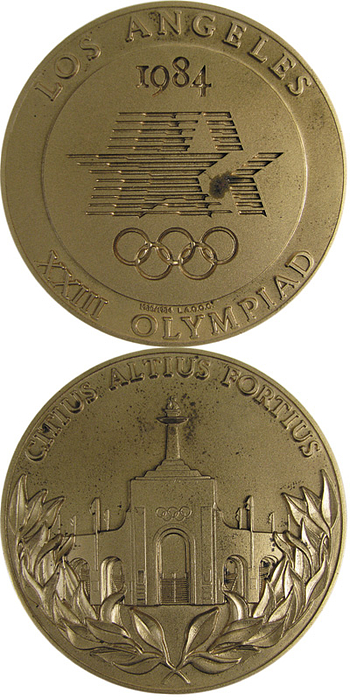 Olympic Games Los Angeles 1984. Volunteers medal