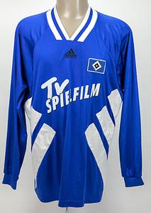 Original match worn Spielertrikot vom Hamburger SV mit der Rückennummer 4. Getragen von Carsten Kober in einem Spiel der Fußball Bundesliga in der Saison 1994/1995. Dieses Trikot wurde in nur 4 Spielen der Bundesliga eingesetzt. Status:ABC. - Bild 2