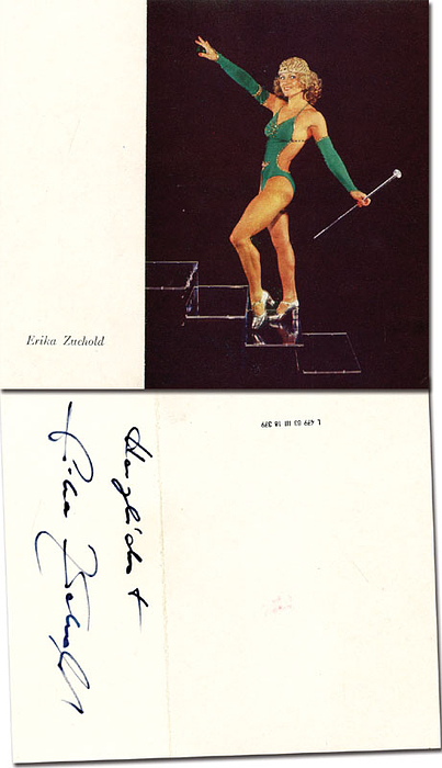 Olympic Games 1968 1972 Autograph gymnastic GDR