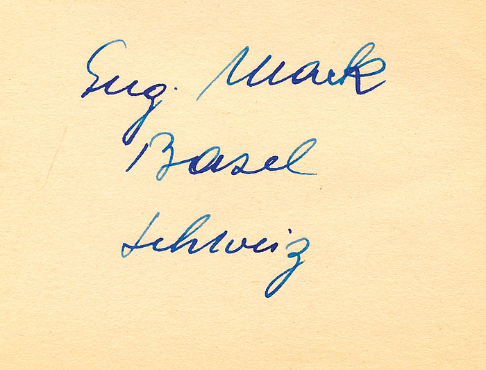 Autograph Olympic 1936 Gymnastics. E.Mack