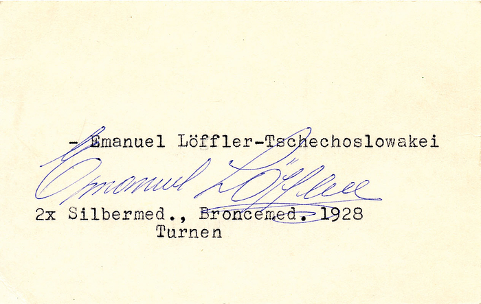 Olympic Games 1928 Autograph Gymnastics