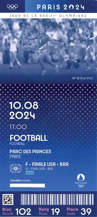 Olympic Games Paris 2024 Ticket Footballfinal