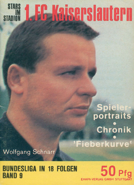 "1. FC Kaiserslautern"-Ausgabe der Serie „Stars im Stadion. Spielerporträts. Chronik. Fieberkurve. Bundesliga in 18 Folgen“. Hier: Band 9.
