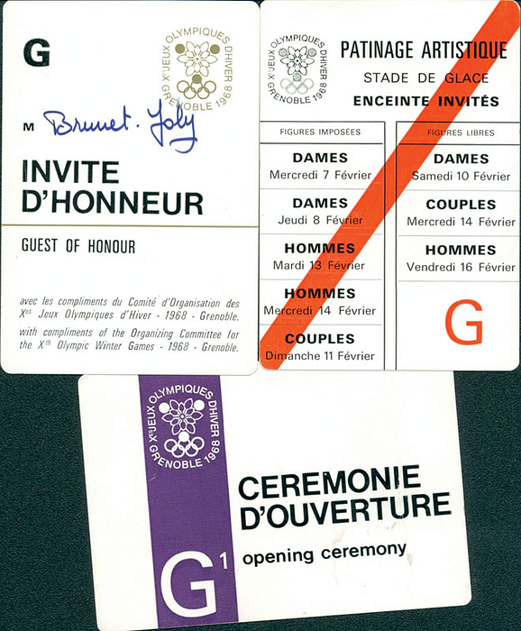Olympic games 1968 Grenoble Ticket Opening Cermon