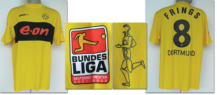 match worn football shirt Borus. Dortmund 2002/03