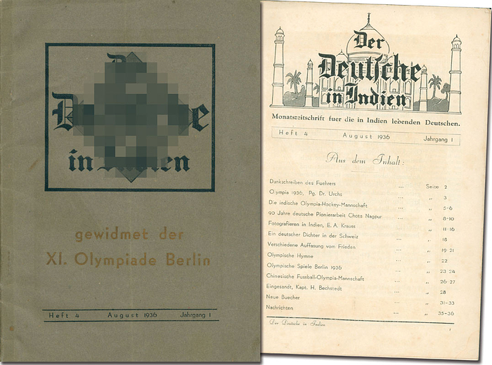 Olympiaheft. Gewidmet der XI.Olympiade Berlin. Heft 4 August 1936.