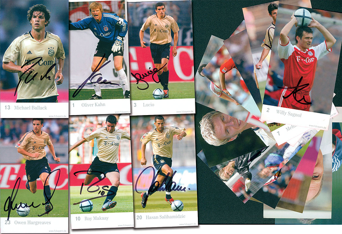 17 x Autograph Cards 2012 FC Bayern Munich