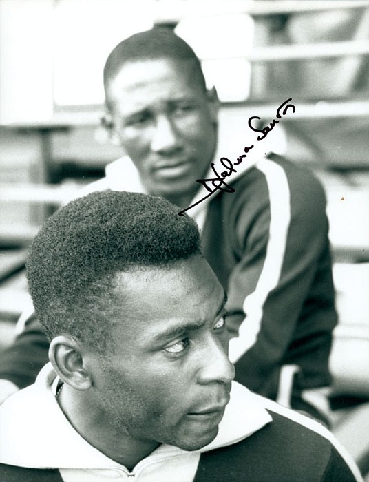 Autograph World Cup 1958+1962 Santos + Pele
