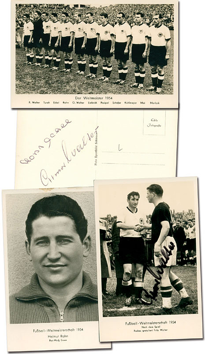 World Cup 1954. 7 German Postcards 15x11 cm