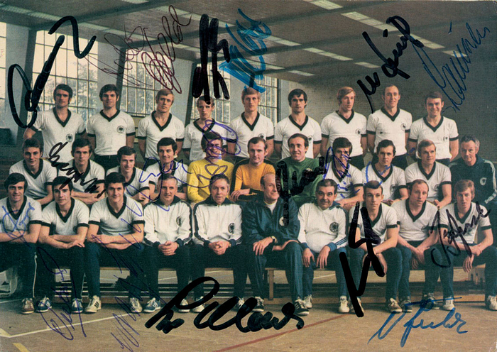 Autograph German World Cup Football Team 1970