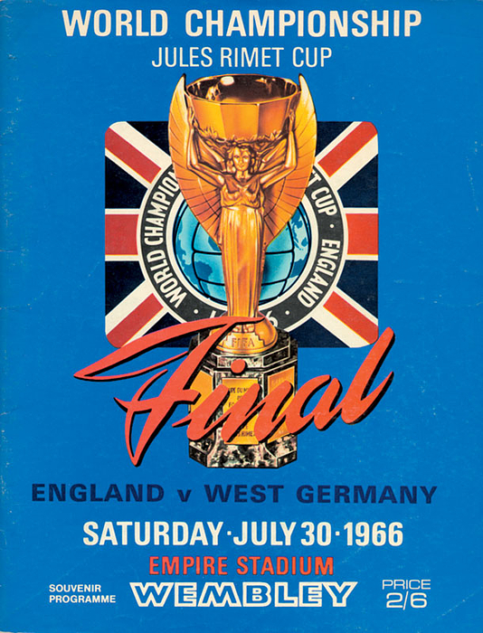 Final England v West Germany July 30 1966. Empire Stadium Wembley. ORIGINALAUSGABE!.