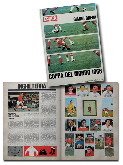 Coppa Del Mondo 1966. I protagonisti e la loro storia. Italienisches Sammelbilderalbum der Zeitung "Epoca".