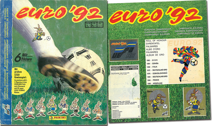 Panini Sticker Album UEFA Euro 1992