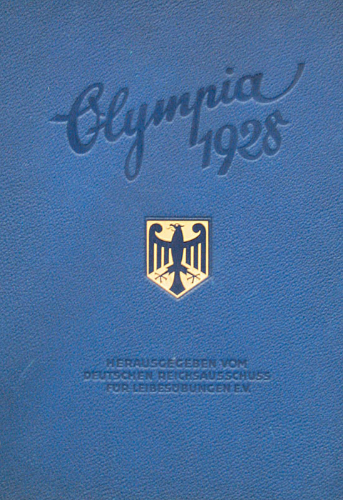 GANZLEDERAUSGABE!!! Die Olympischen Spiele in Amsterdam 1928. Hrsg.v. Deutschen Reichsausschuß f.Leibesübungen.