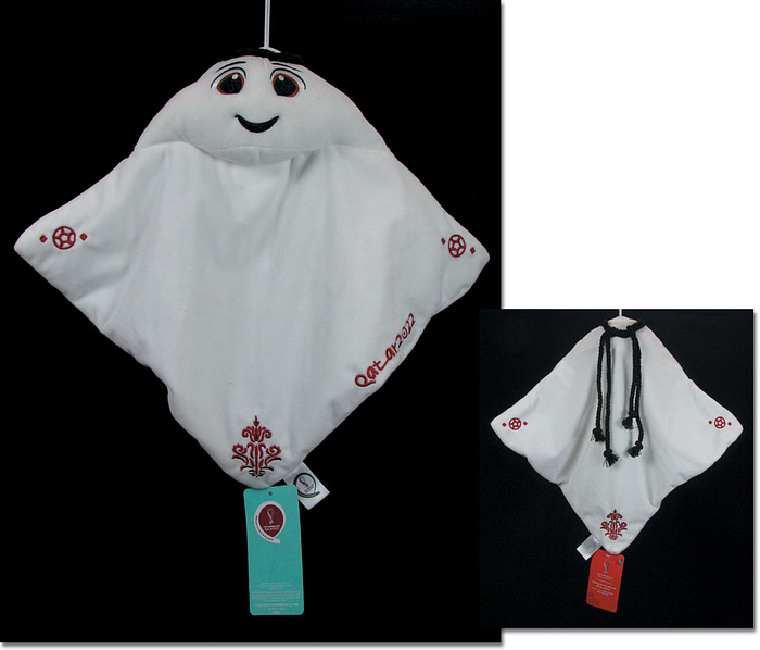 Maskottchen der Fußball-Weltmeisterschaft 2022 in Katar "La'eeb" (40 cm Höhe).